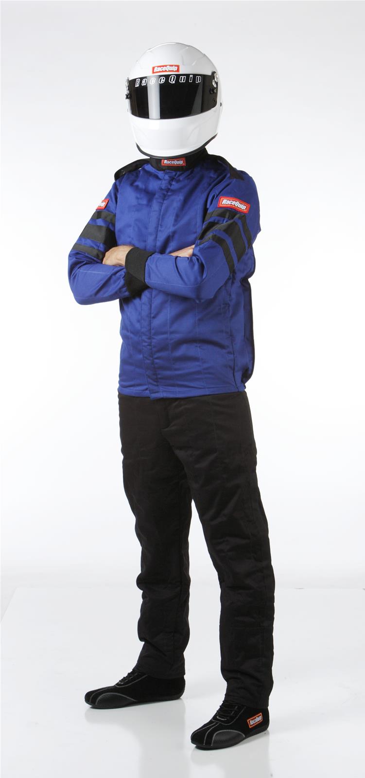 RaceQuip 120 Series Pyrovatex SFI-5 Jackets 121028RQP Jacket, Men's 3X-Large, Multiple Layers, SFI 3.2A/5 Safety Rating, Blue with Black Stripe, Each thumbnail 3