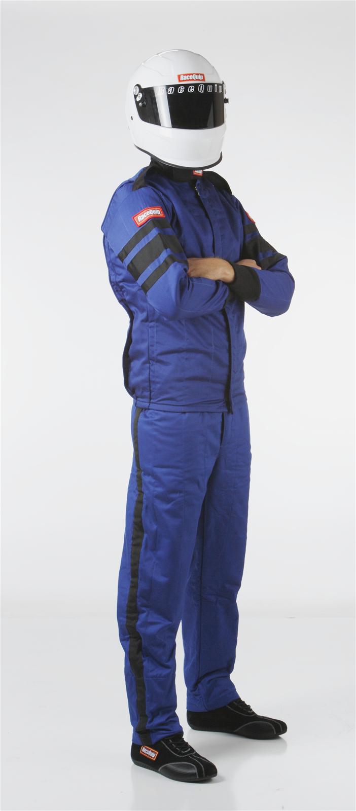 RaceQuip 120 Series Pyrovatex SFI-5 Jackets 121028RQP Jacket, Men's 3X-Large, Multiple Layers, SFI 3.2A/5 Safety Rating, Blue with Black Stripe, Each thumbnail 5