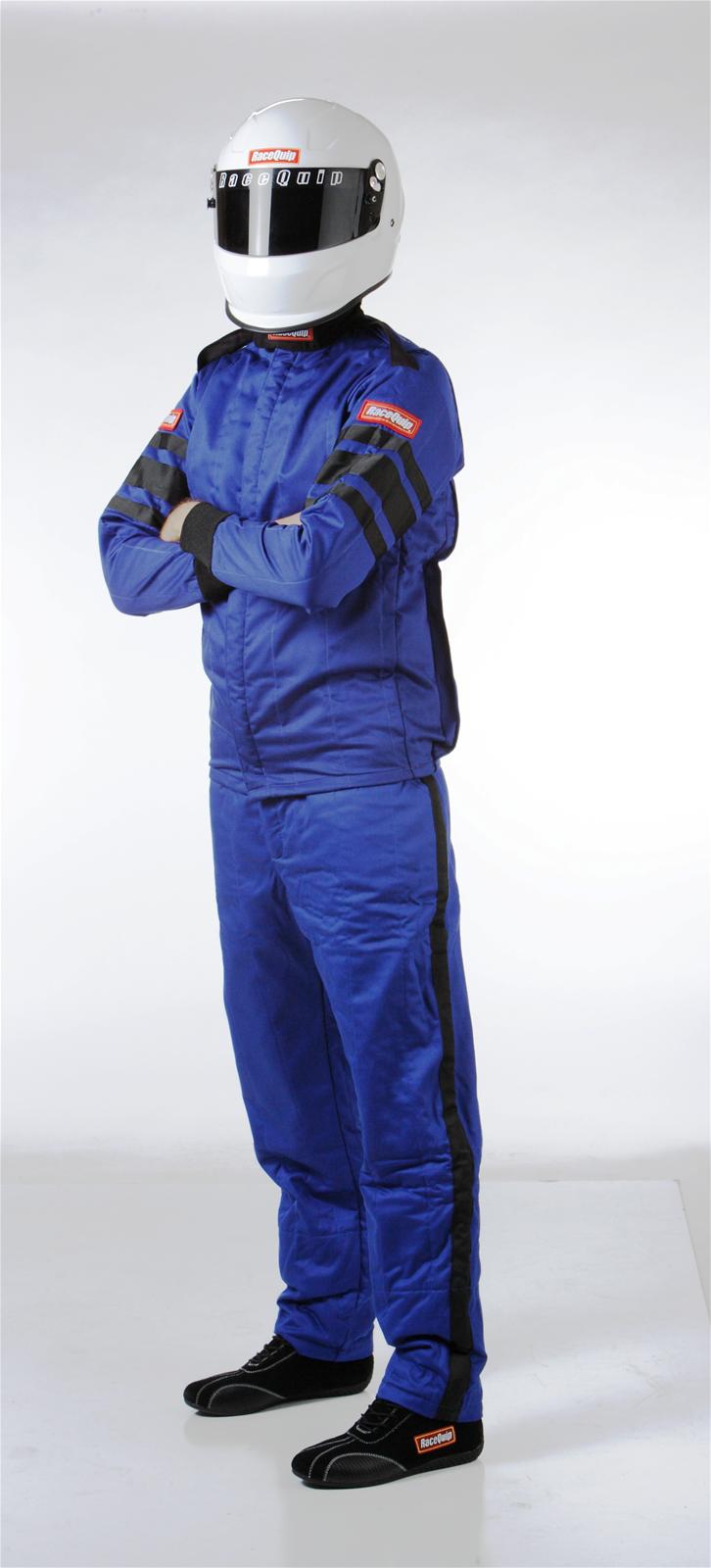 RaceQuip 120 Series Pyrovatex SFI-5 Jackets 121028RQP Jacket, Men's 3X-Large, Multiple Layers, SFI 3.2A/5 Safety Rating, Blue with Black Stripe, Each thumbnail 4