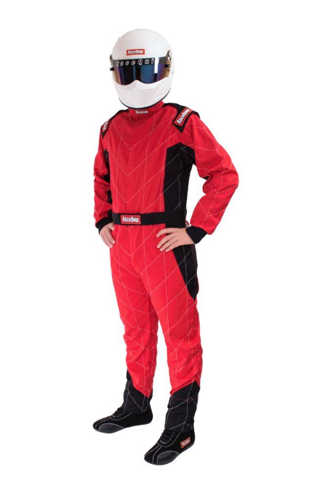 RaceQuip Chevron-1 FRC SFI-1 Suits 130913RQP Suits, One-Piece, Men's Medium, Single Layer, SFI 3.2A/1, Red, Each thumbnail 4