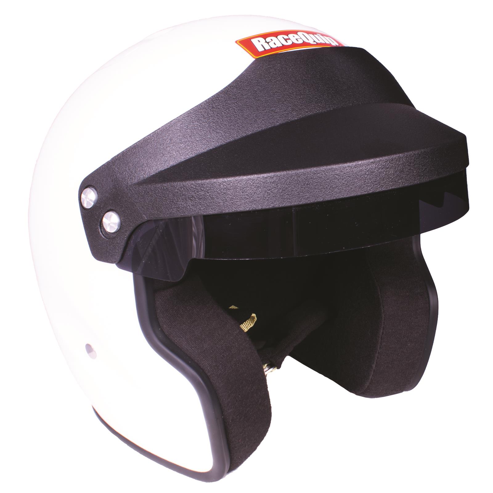 RaceQuip OF20 Open Face Helmets 256117RQP Helmet, OF20, Face, Gloss White, Snell SA2020, EPS Liner, No Graphic, 2X-Large, Each