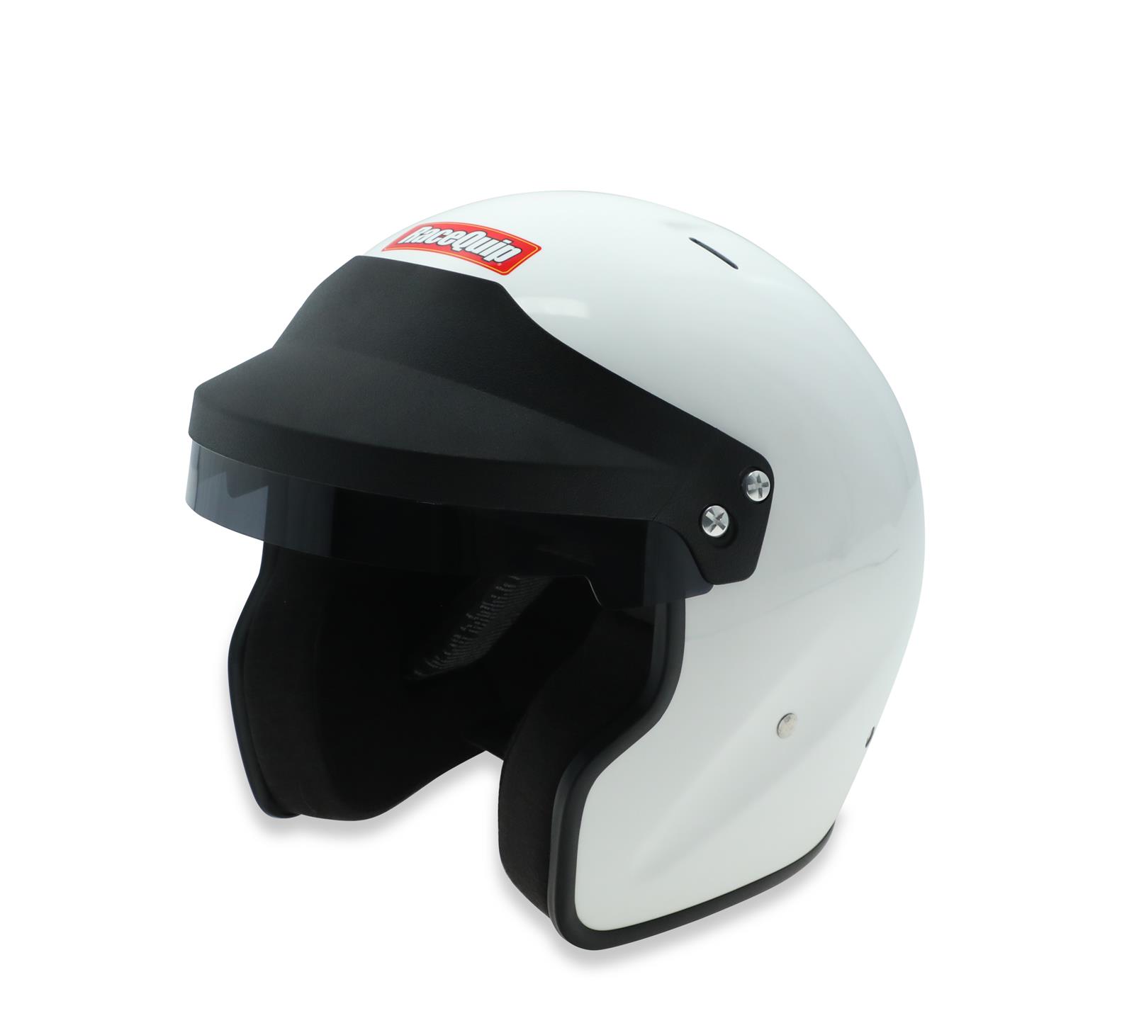 RaceQuip OF25 Open Face Helmets 257116RQP Helmet, OF25, Face, Gloss White, Snell SA2025, EPS Liner, No Graphic, X-Large, Each thumbnail 2