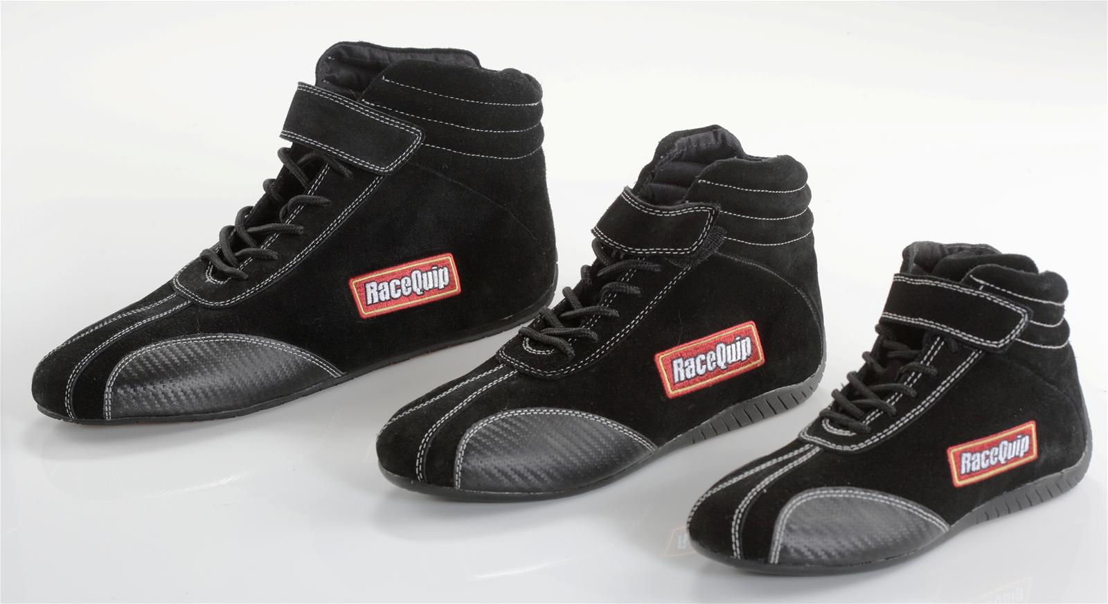 RaceQuip Euro Carbon-L Racing Shoes 30500010RQP Shoes, Mid-top Style, US Youth Shoe Size 1, Pyrovatex Liner, Black, SFI 3.3/5, Pair thumbnail 5