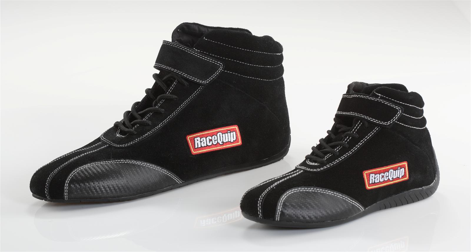 RaceQuip Euro Carbon-L Racing Shoes 30500010RQP Shoes, Mid-top Style, US Youth Shoe Size 1, Pyrovatex Liner, Black, SFI 3.3/5, Pair thumbnail 6