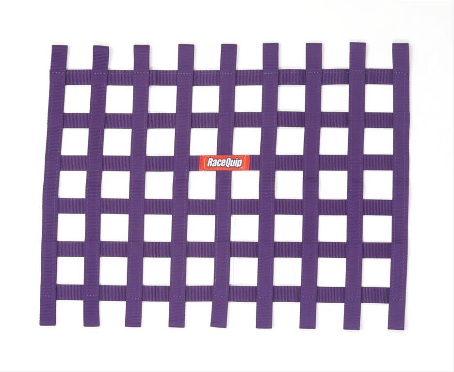 RaceQuip Non-SFI Ribbon Window Nets 721055RQP Net, Non-SFI, Ribbon, Rectangle, Polypropylene, Purple, 24 in. Width, 18 in. Height, Each
