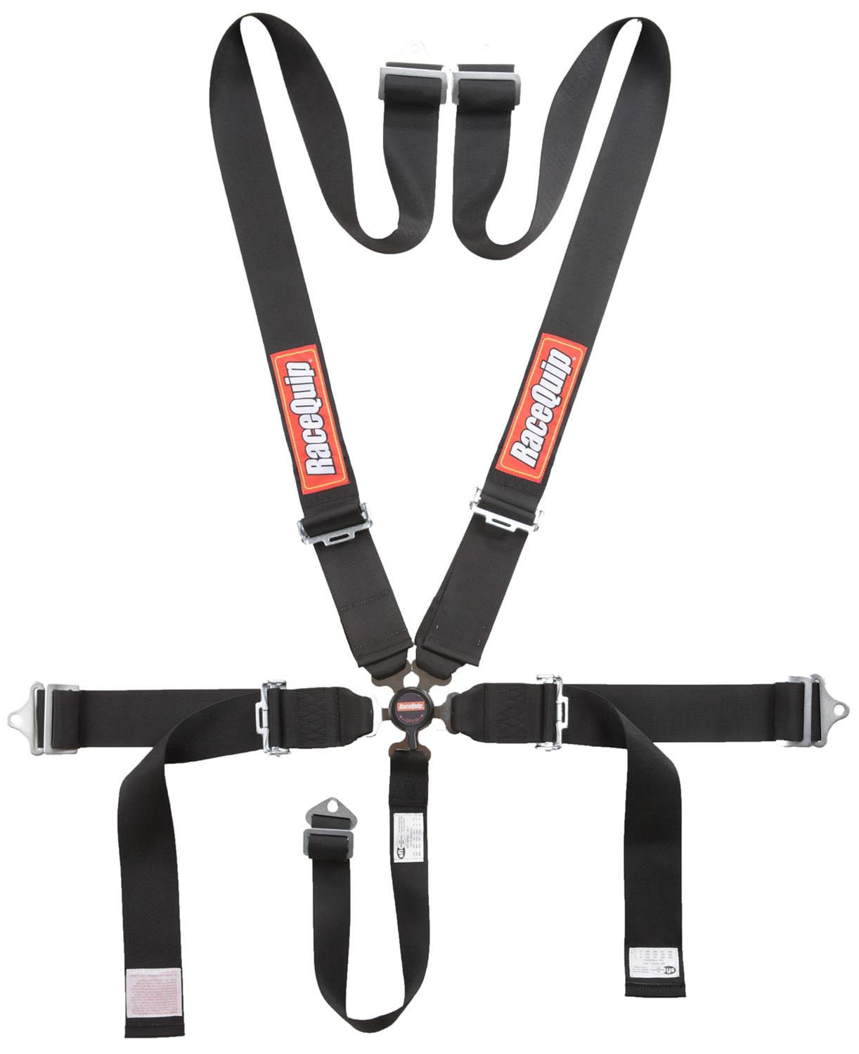 RaceQuip Camlock 5-Point Harness 741001RQP Harness, Camlock, Complete, 5-Point, SFI 16.1, Polyester, Black, Each thumbnail 2