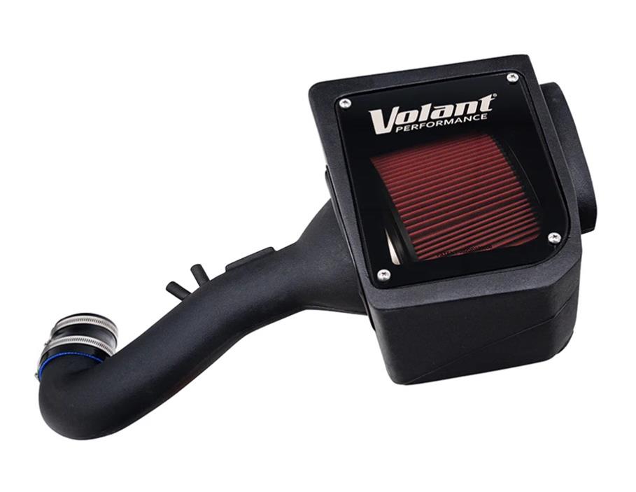 Volant DryTech Closed Box Air Intake Kits for 2005-2015 ARMADA, 2004-2010 QX56, 2004-2015 TITAN - 12856D Kit, Box, Polyethylene Tube, Black, Synthetic Filter, Red, Infiniti, Nissan, Kit