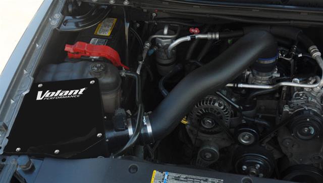 Volant DryTech Closed Box Air Intake Kits for 2009-2013 SIERRA 1500, SILVERADO 1500 - 15043D Kit, Box, Polyethylene Tube, Black, Synthetic Filter, Red, Chevy, GMC, Kit thumbnail 2