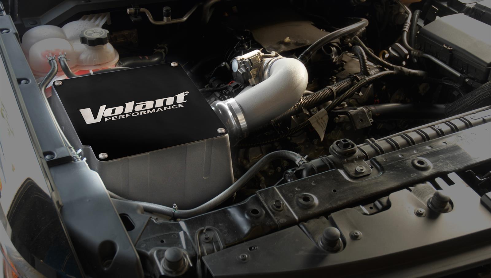 Volant DryTech Closed Box Air Intake Kits for 2015-2017 CANYON, 2015-2016 COLORADO - 15436D Kit, Box, Polyethylene Tube, Black, Synthetic Filter, Red, Chevy, GMC, Kit