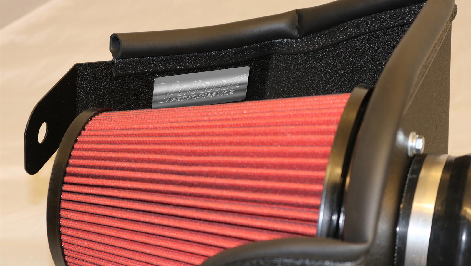 Volant APEX Series Intake Systems for 2015-2020 F-150 - 319850D Air Kit, Series, Aluminum Tube, Black Wrinkle Finish, DryTech 3D Synthetic Filter, Red, Ford, Kit