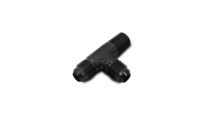Vibrant -6AN x 1/4in NPT Flare to Pipe On Run Tee Adapter Fitting - Aluminum thumbnail 2