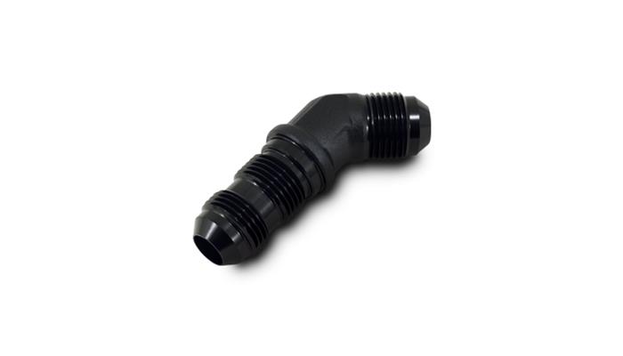 Vibrant -3AN Bulkhead Adapter 45 Degree Elbow Fitting - Anodized Black Only thumbnail 2
