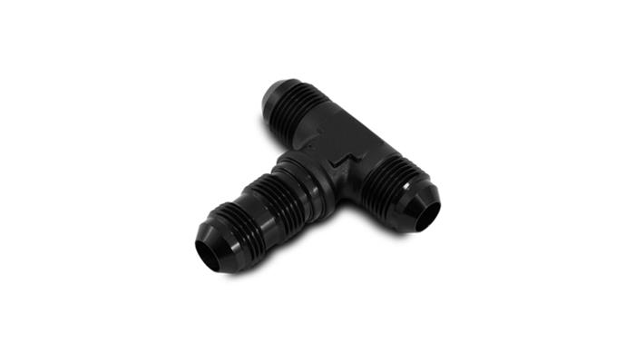 Vibrant -8AN Bulkhead Adapter Tee Fitting - Anodized Black Only thumbnail 2