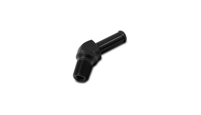 Vibrant 3/4 NPT to 3/4in Barb Straight Fitting 45 Deg Adapter - Aluminum thumbnail 2