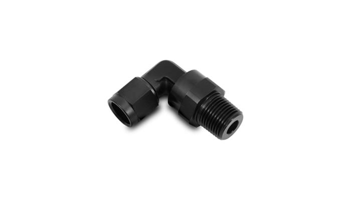 Vibrant -8AN to 1/4in NPT Female Swivel 90 Degree Adapter Fitting thumbnail 2