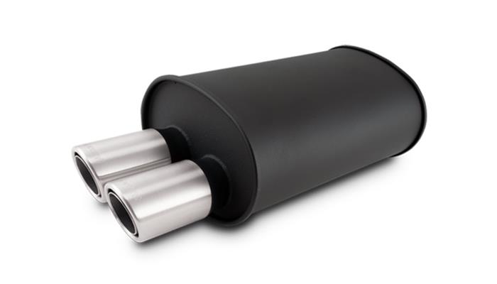 Streetpower Flat Black Oval Muffler 2.5 Streetpower Flat Black Oval Muffler 2.5