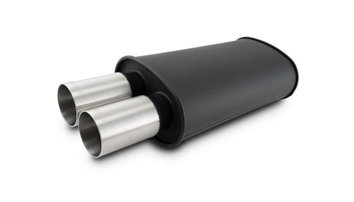 Streetpower Flat Black Oval Muffler 2.5 Streetpower Flat Black Oval Muffler 2.5