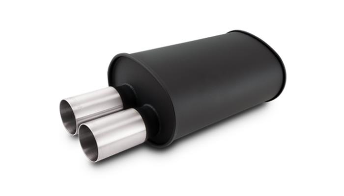 Streetpower Flat Black Oval Muffler 3 Streetpower Flat Black Oval Muffler 3
