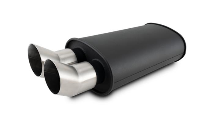 Streetpower Flat Black Oval Muffler 2.5 Streetpower Flat Black Oval Muffler 2.5