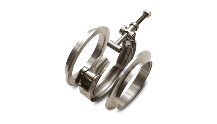 Vibrant Performance V-Band Flanges 12494M Exhaust Flange, style, Male Flange, 5.00 in Pipe/Tube Diameter, 5.75 in. Flange Diameter, CP2 Titanium, each