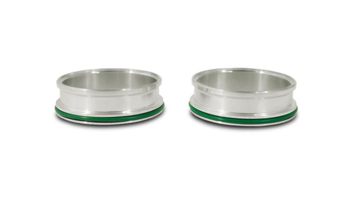 Vibrant Aluminum Weld Ferrules w/ O-Rings for 5in OD Tubing - Sold in Pairs