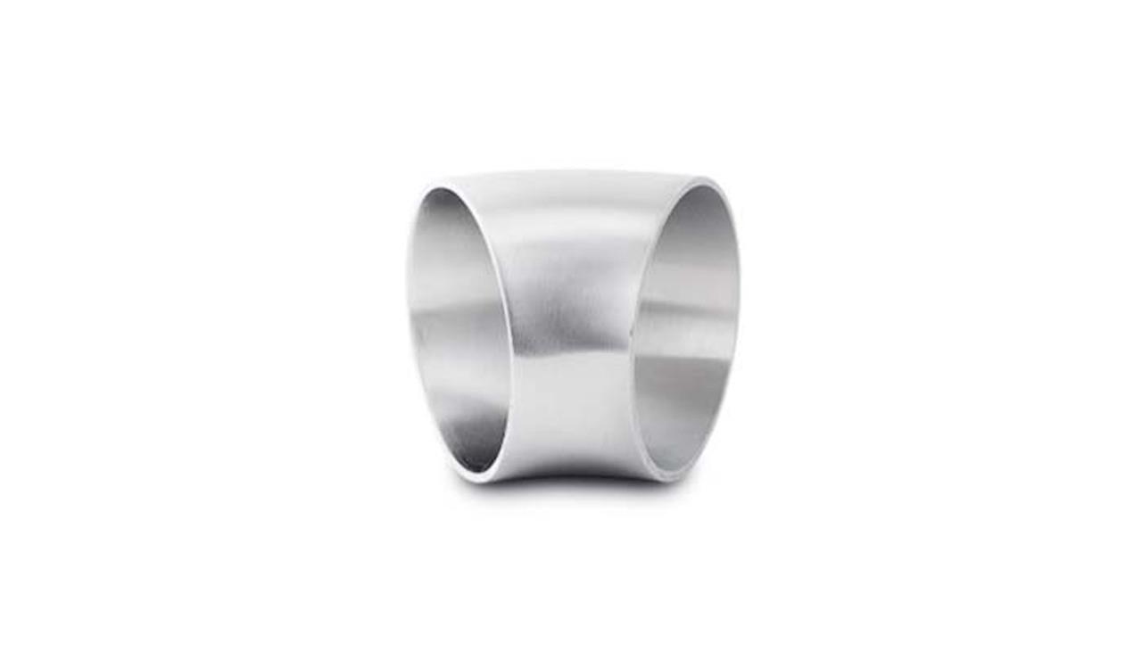 Vibrant 1.5in OD T304 SS 45 Deg Mandrel Bend Elbow (1.5in Centerline Radius)