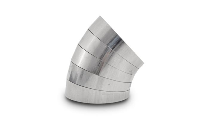 Vibrant 45 Degree Vertical Plane Oval 304SS Pie Cuts Nominal Tube 3.50in