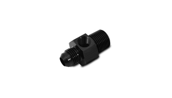 Vibrant -8AN Male to 1/4in NPT Male Union Adapter Fitting w/ 1/8in NPT Port thumbnail 2