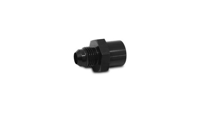 Vibrant Performance AN to Metric Adapter Fittings 16676 Fitting, Adapter, Threads, Straight, Aluminum, Black Anodized, -8 AN, M12 x 1.5, Each