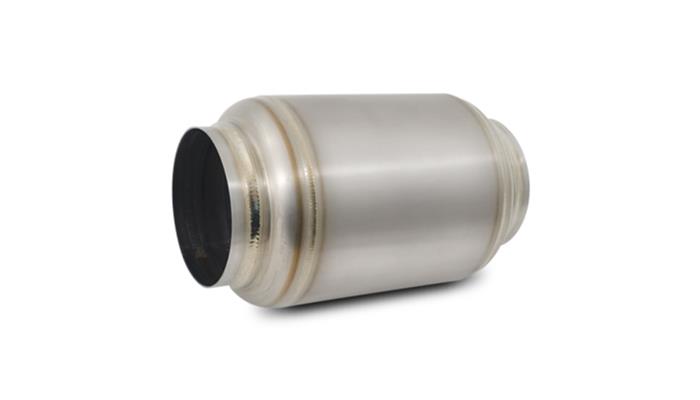 Vibrant Titanium Muffler w/Natural Tip 4in. Inlet / 4in. Outlet / 5.875in Dia