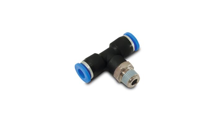 Vibrant Push Lock Vacuum Male Tee Fitting Tube OD 1/4in Male Thread 1/4in NPT