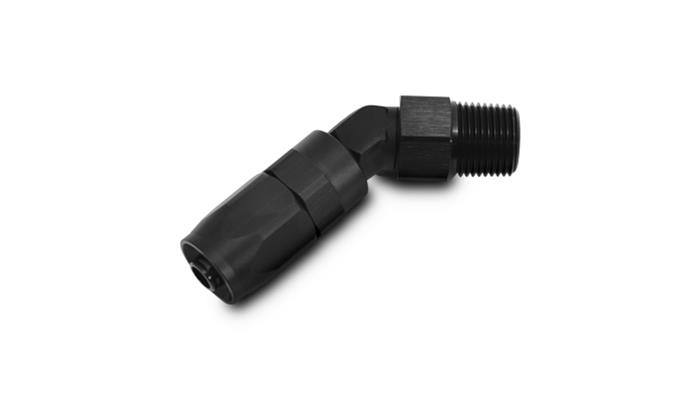 Vibrant -6AN Male NPT 45Degree Hose End Fitting - 3/8 NPT thumbnail 2