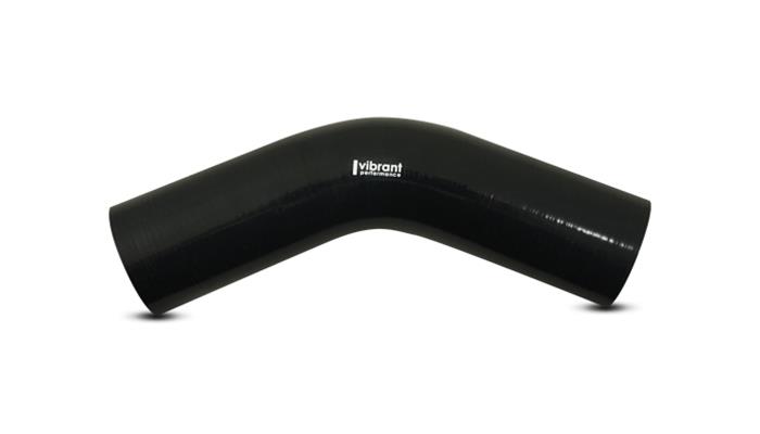 Vibrant 45 Degree Silicone Elbow 2.375in ID x 5.00in Leg Length - Black