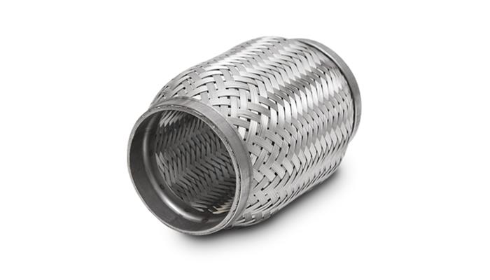 Vibrant SS Flex Coupling with Inner Braid Liner 1.75in inlet/outlet x 4in flex length