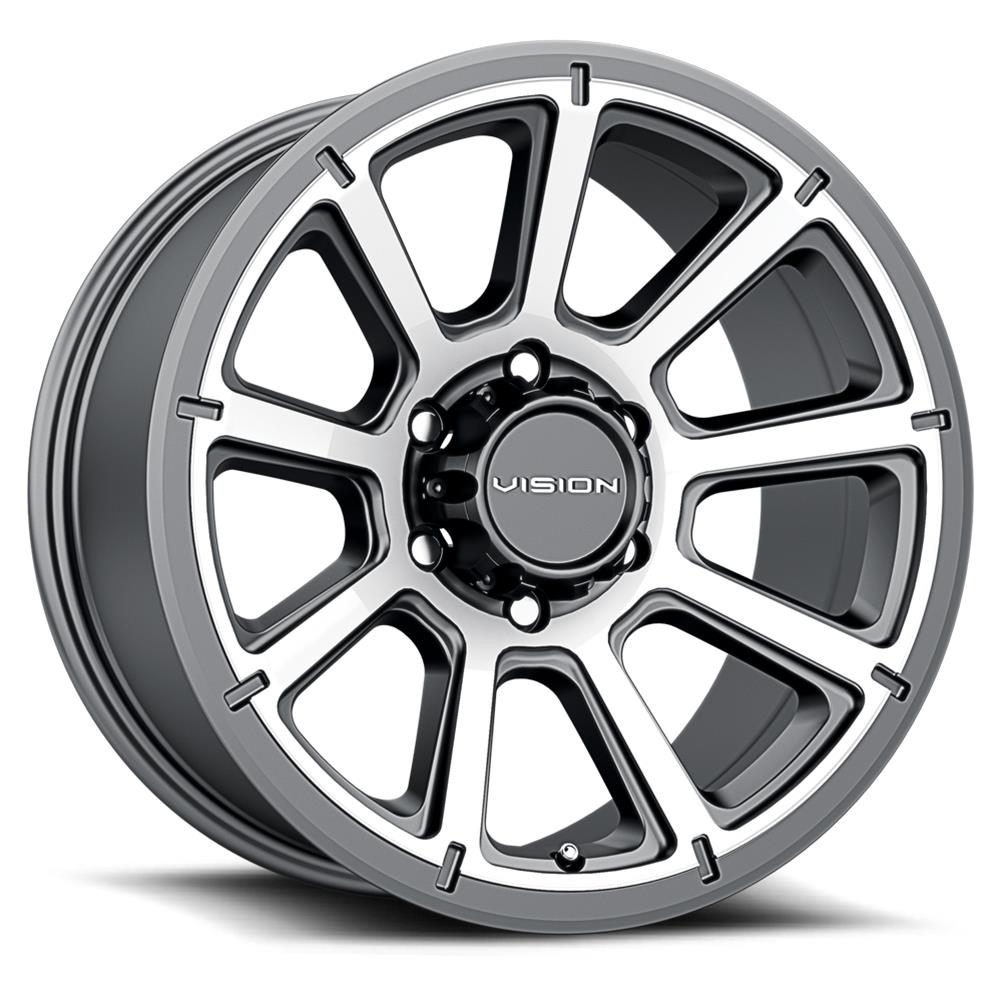 Vision Wheel 353-7881WPS18 Vision HD 353 Turbine Series Silver Salt ...