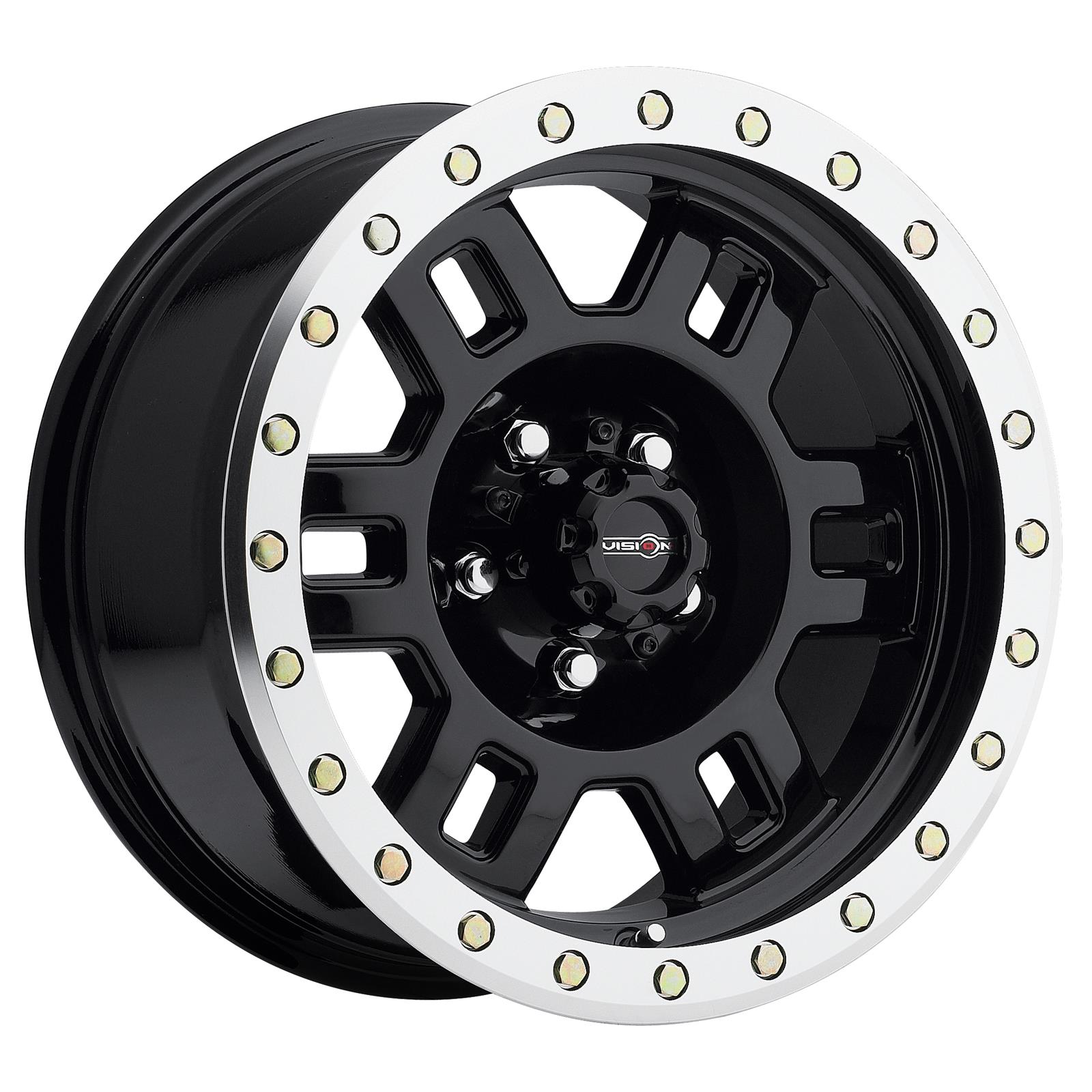 Vision Wheel 398-8973GBML-12 Vision Off-Road 398 Manx Gloss Black Wheels  with Machined Lip | Summit Racing