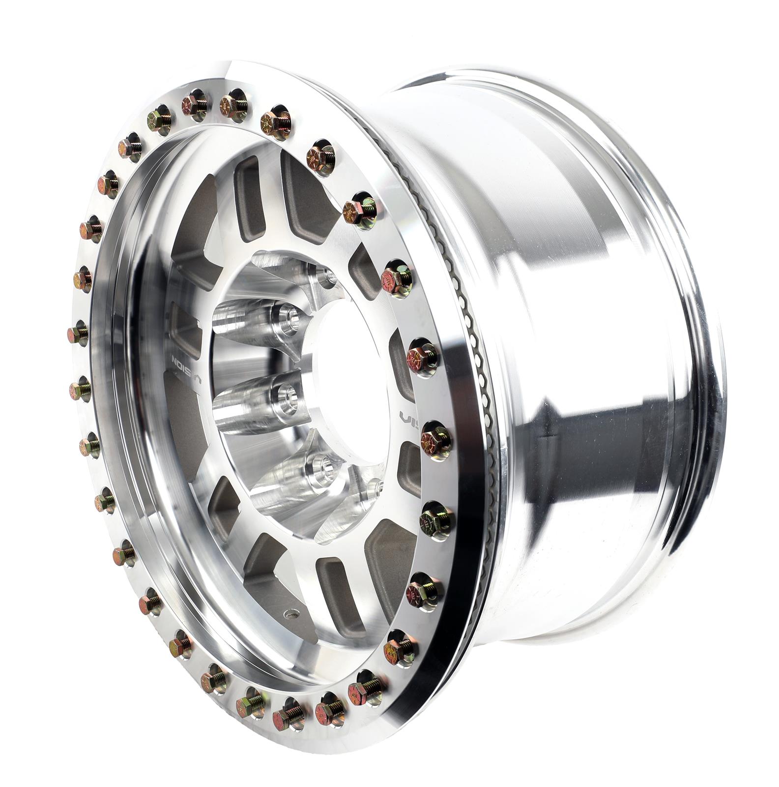 Vision Wheel 398BLZ7870UMFMR-15 Vision Off-Road 398 Manx Unfinished  Beadlock Wheels with Machined Face and Lip | Summit Racing