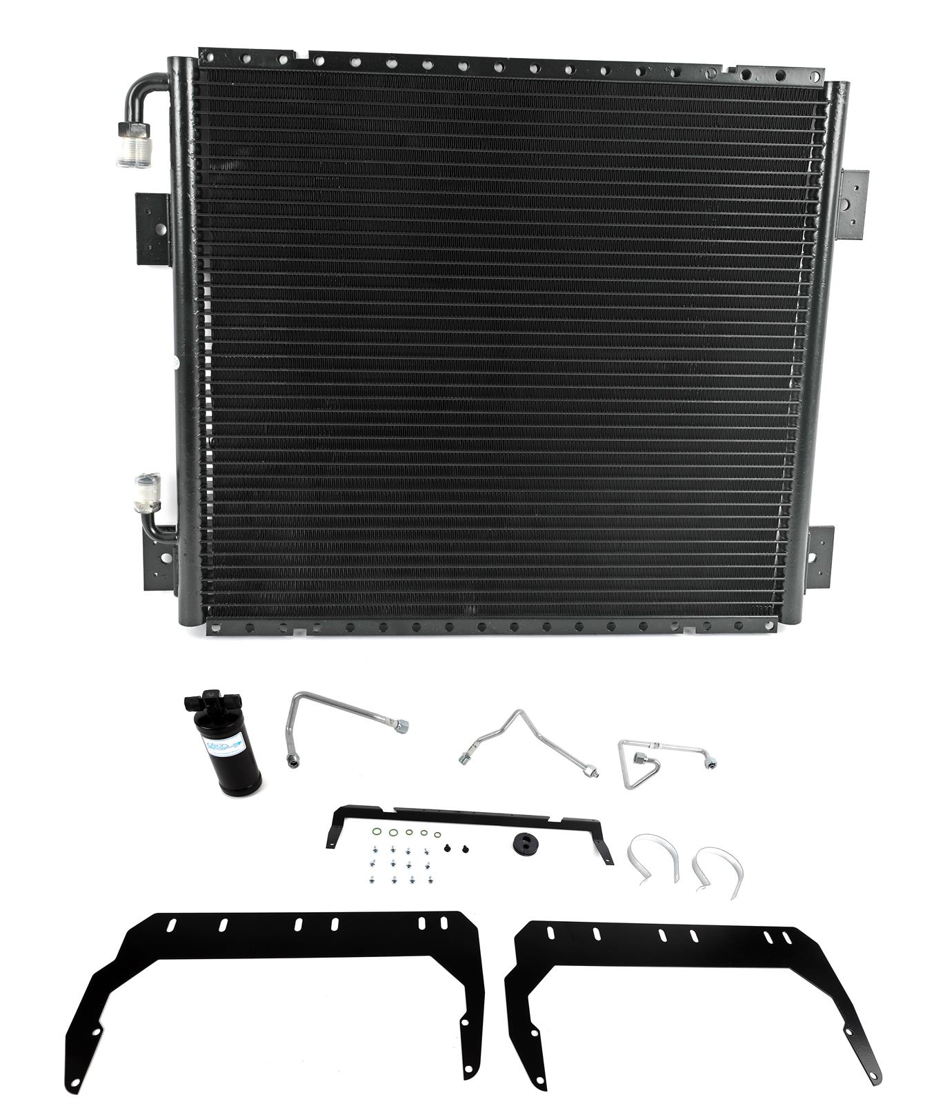 Vintage Air SureFit Condenser Kits for 1958 TRUCK - 21558 Conditioning Condenser, Sure Fit, Aluminum, Black, Drier, Chevy, Kit