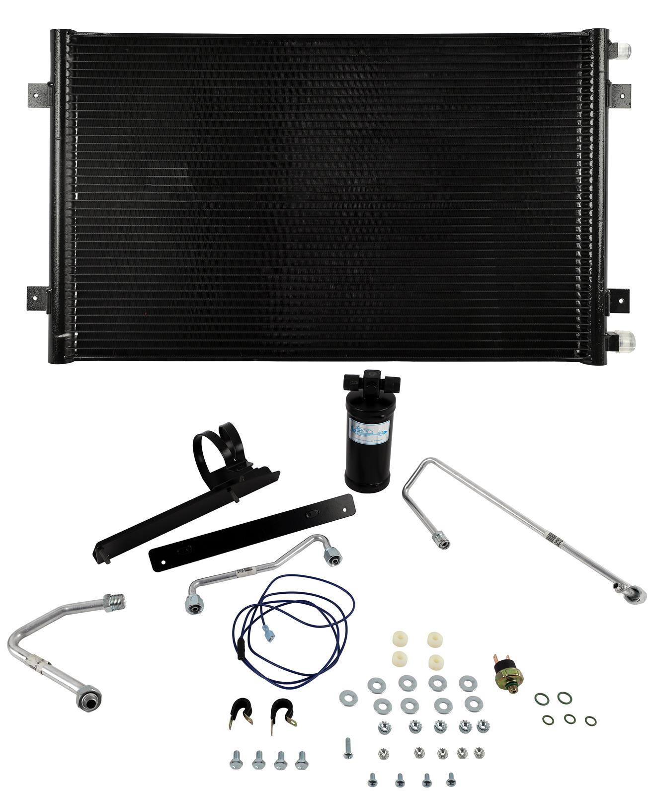 Vintage Air SureFit Condenser Kits 51066 Condenser, Conditioning, with Drier, Black, Kit