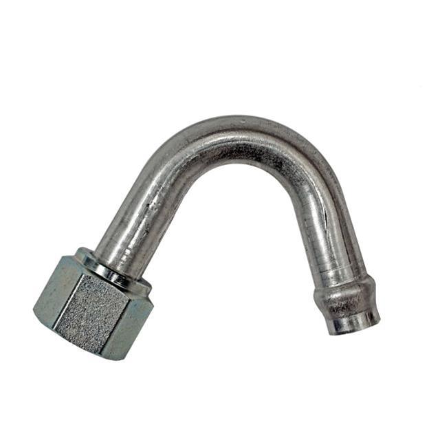 Vintage Air O-Ring Heater Fittings 121047 Fitting, Fitting, 135 degree, Aluminum, Nipple, 5/8 in. Hose End Size, -10 Hose End, Female O-ring, Each
