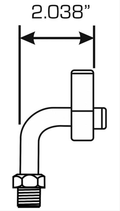 Vintage Air Front Runner TiteFit Line Fittings 342311 Fitting, TiteFit, -8 and -10 Male Threads, Aluminum, Polished, Each thumbnail 3