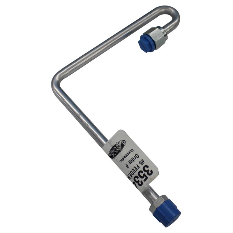 Vintage Air Bottom Exit Hard Lines 35342-VUG Refrigerant Lines, Side Exit, Aluminum, Natural, #6 Female, Each