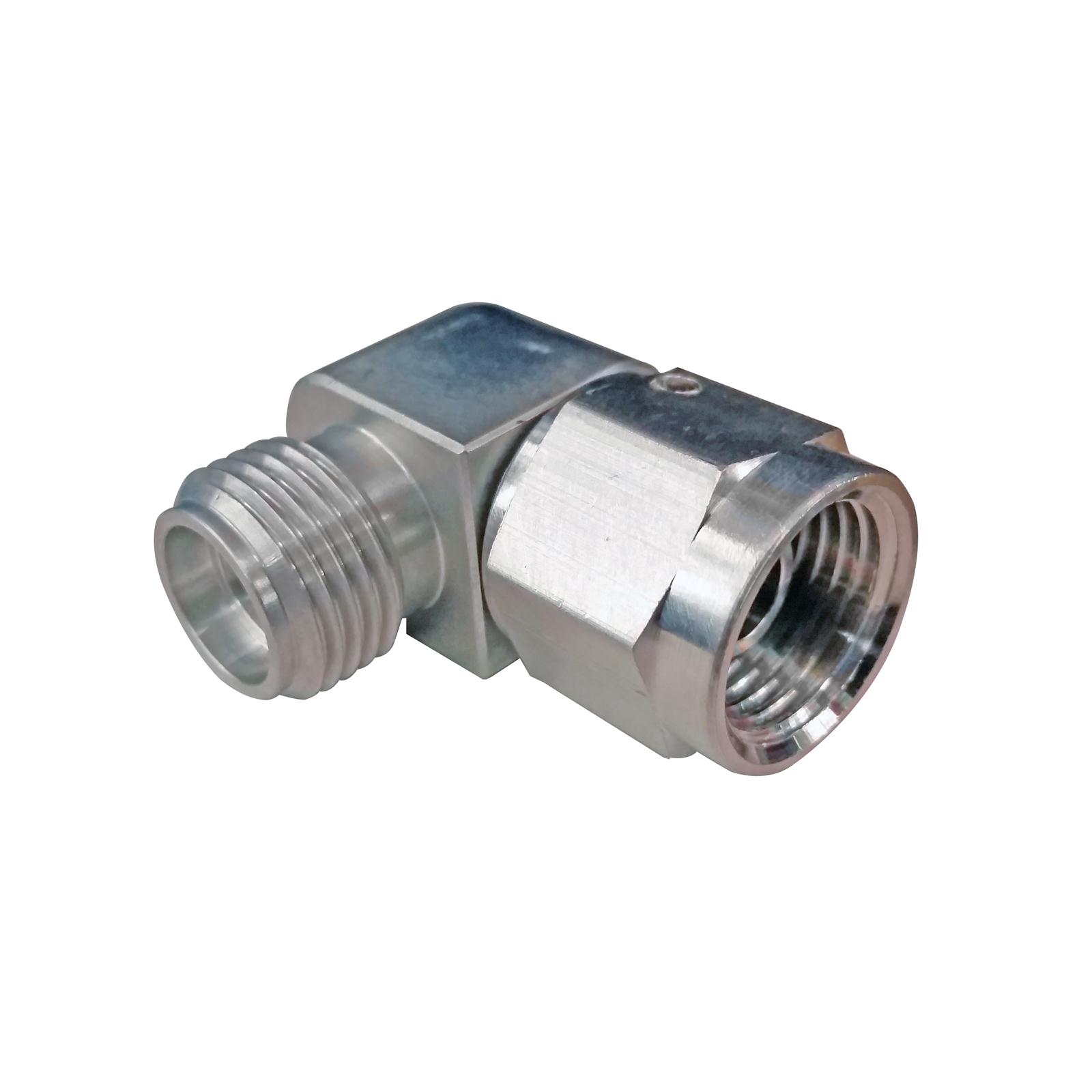 Vintage Air ProLine TiteFit Fittings 366101 Fitting, Conditioner, 90 Degree, -8 Hose End, Female O-ring Pilot, Steel, Nickel Plated, Each thumbnail 2