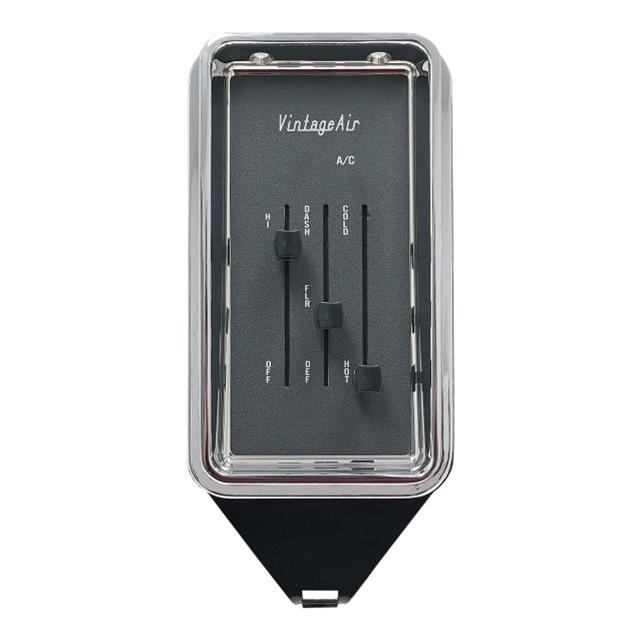 Vintage Air Gen-IV SureFit Control Panel Kits 473275 Climate Panel, SureFit, In-Dash, Aluminum, Chrome, Chevrolet, Kit