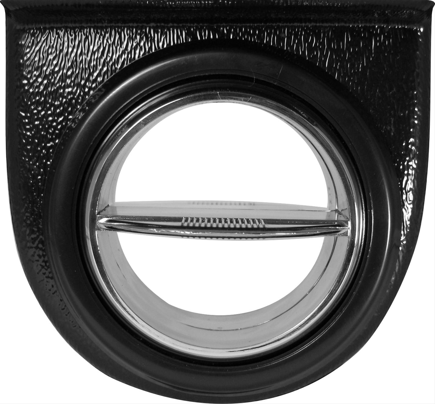 Vintage Air Standard Series Louvers 49054-VUL Louvers, Underdash, Plastic, Black/Chrome, Round Opening, 4.75 in. x 3.375 in., Each
