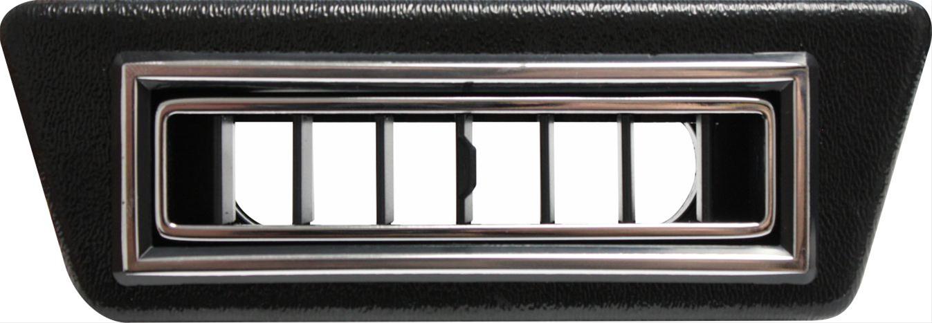Vintage Air Standard Series Louvers 49059-VUL Louver, Underdash, Plastic, Black/Chrome, Rectangular, Each