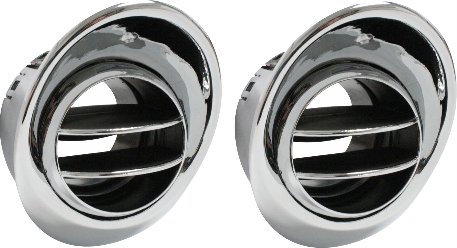 Vintage Air SureFit Series Louvers for 1967-1968 CAMARO, FIREBIRD - 49306-VCL Louvers, In-Dash, Plastic, Round, Chevrolet, Pontiac, Pair
