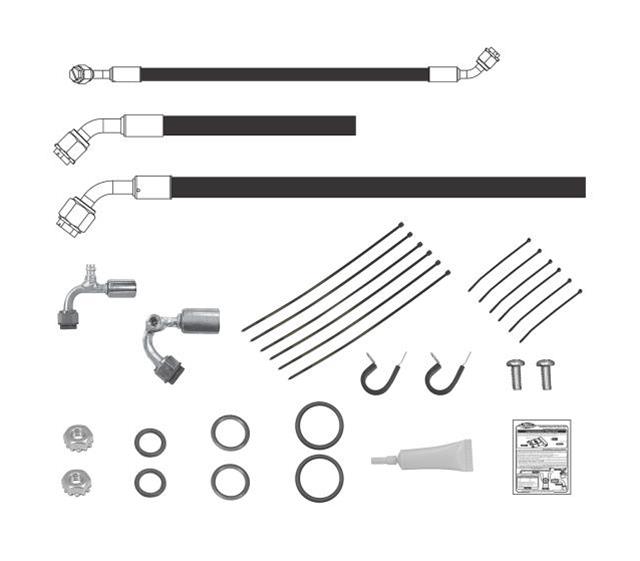 Vintage Air SureFit Reduced Barrier Modified Hose Kits for 1969 CAMARO - 521293 Conditioning Hoses and Lines, Kit, Rubber, Black, Beadlock Fittings, Chevrolet, Kit