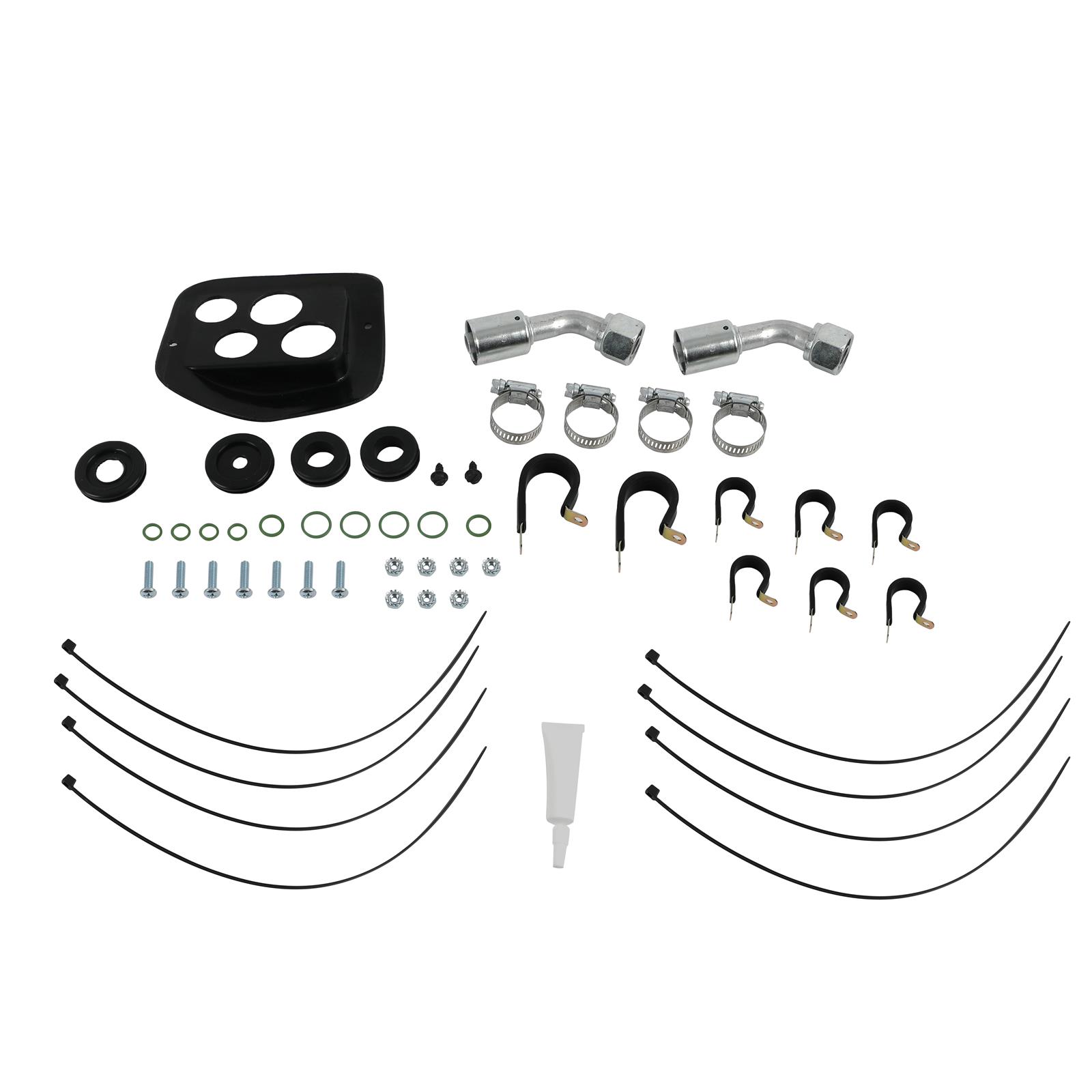 Vintage Air SureFit Modified Refrigeration Line Kits 531051 Conditioning Hoses, Line, Aluminum/Rubber, Natural, Fittings, Dodge, Plymouth, Kit