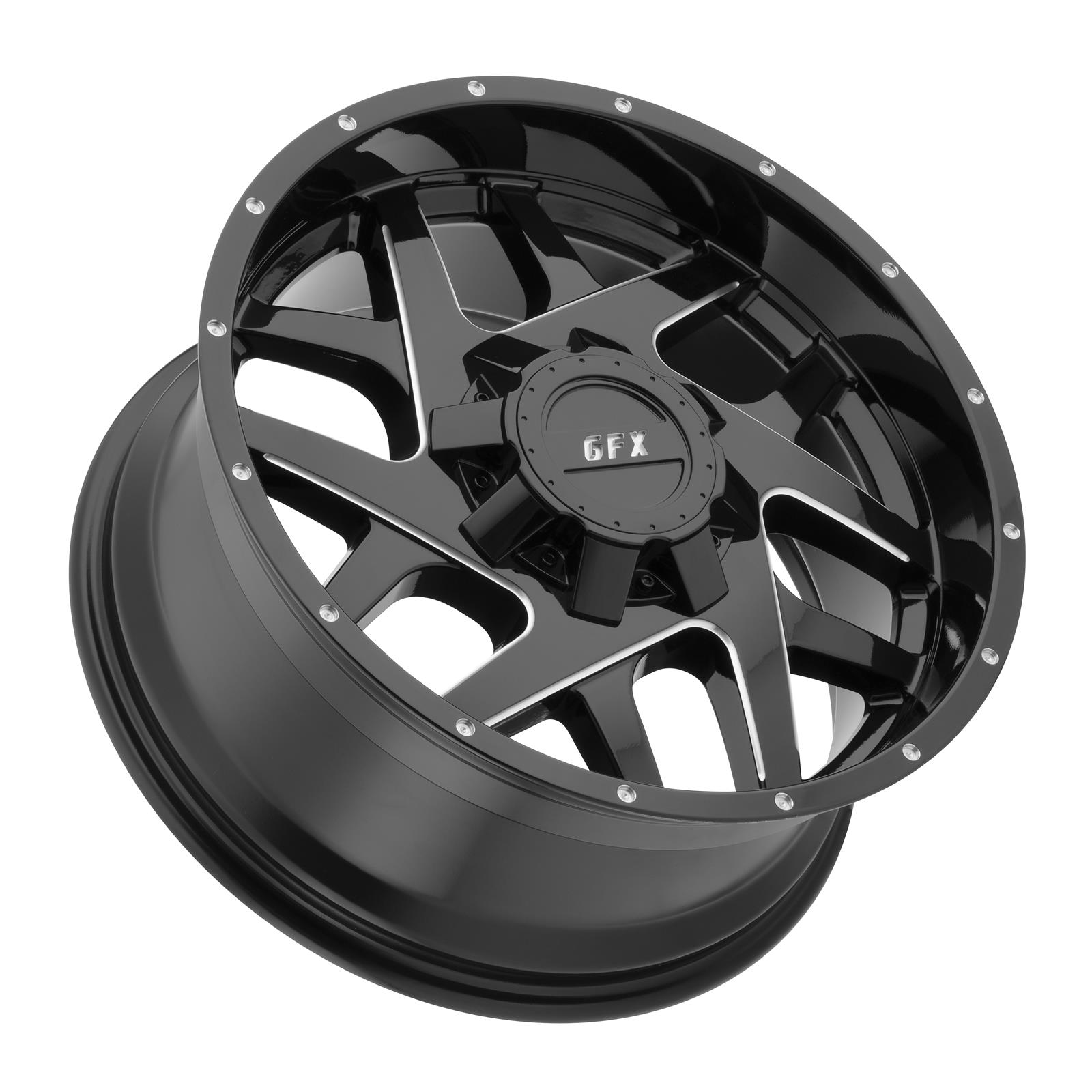 Voxx Wheel TM2 790-6009-12 GBM Voxx G-FX TR-Mesh2 Gloss Black Wheels ...